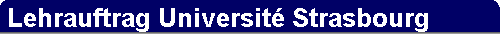 Lehrauftrag Universit� Strasbourg
